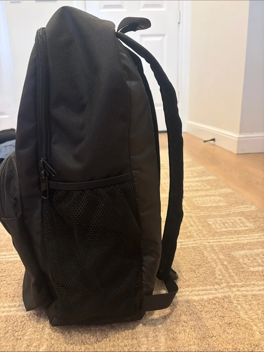 Puma Black Backpack with Blue and White Patch Details (unisex)